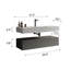 Ensemble de meuble-lavabo simple 47,2 po avec plateau en bois manufacturé Amilyn