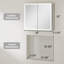 Alita l 36 po x 32 po Pharmacie rectangulaire en H en aluminium avec miroir, murale / encastrée, certifiée UL Safety-1670638817