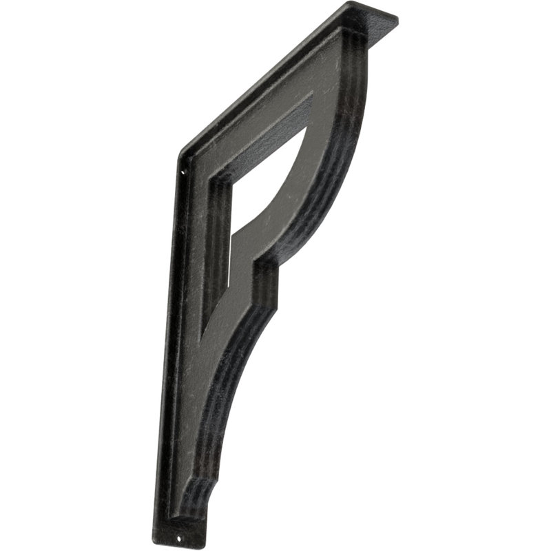 Support en fer forgé Bradford, Argent antique, H 15 po x l 2 po x P 12 po
