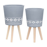 Versatile Planter with Wood Legs for All Spaces and Plants