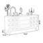 Buffet en bois massif brun noisette