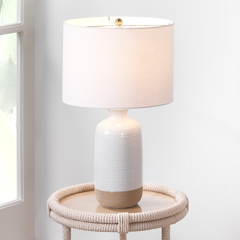 Lampe de table 24 po blanche / brune Ventura