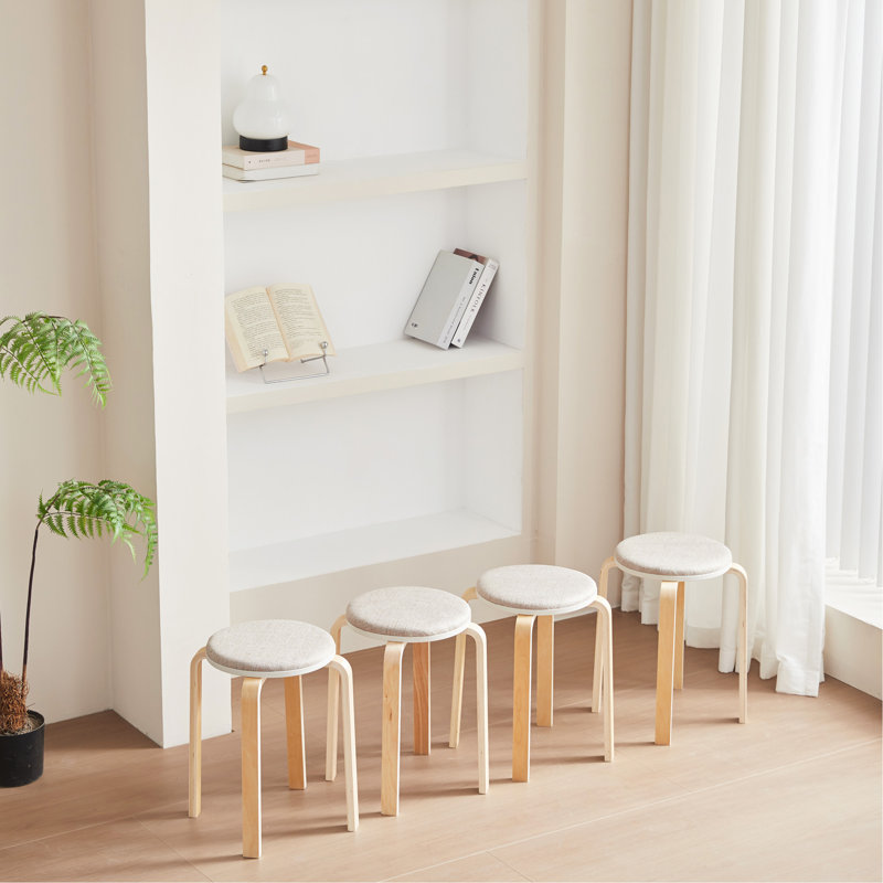 Set Of 4 Stackable Stools For Various Occasions And Spaces