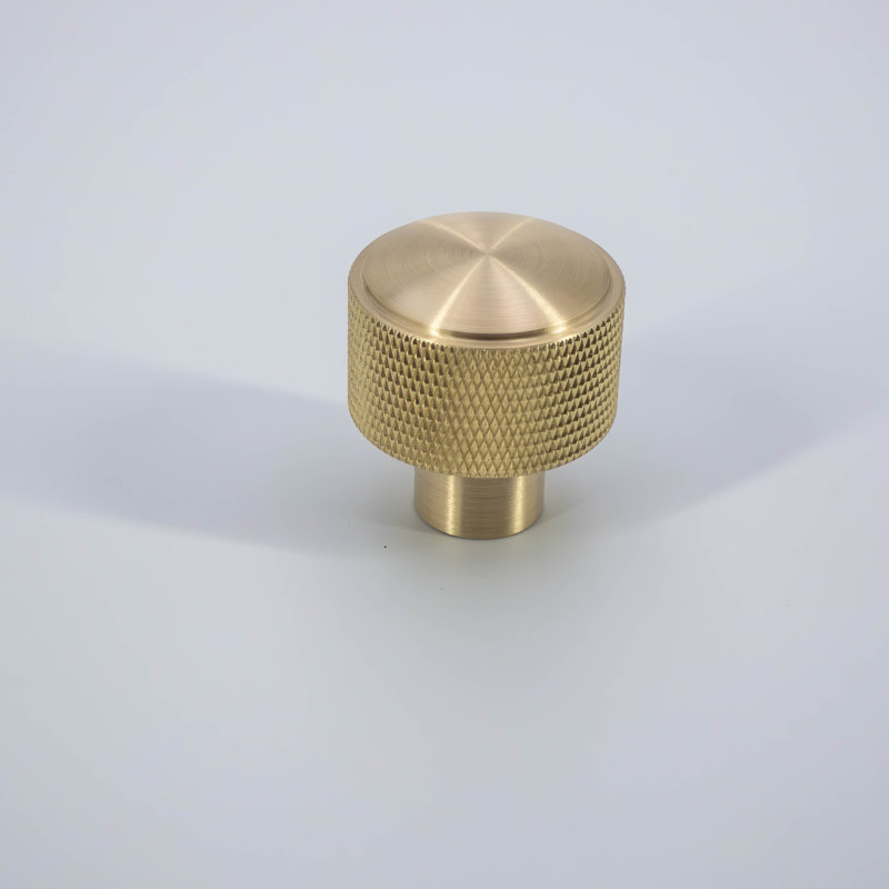 Round Cabinet Knob with Knurled Edge