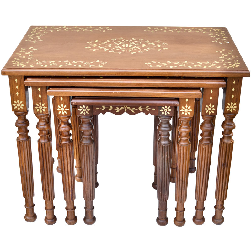 Solid Wood Nesting End Table