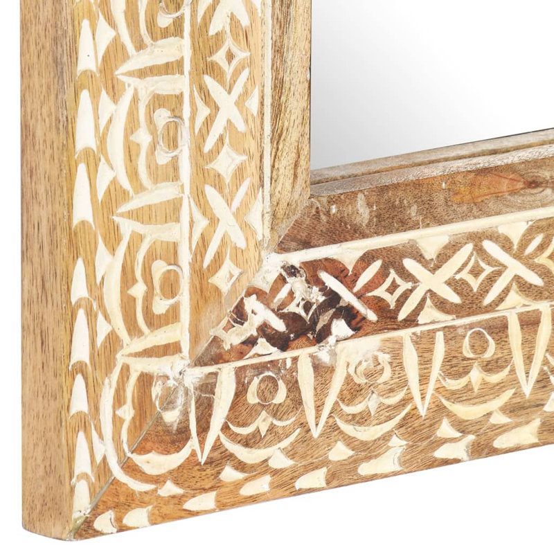 Chaput Wood Flat Wall Mirror, 110cm H x 50cm W