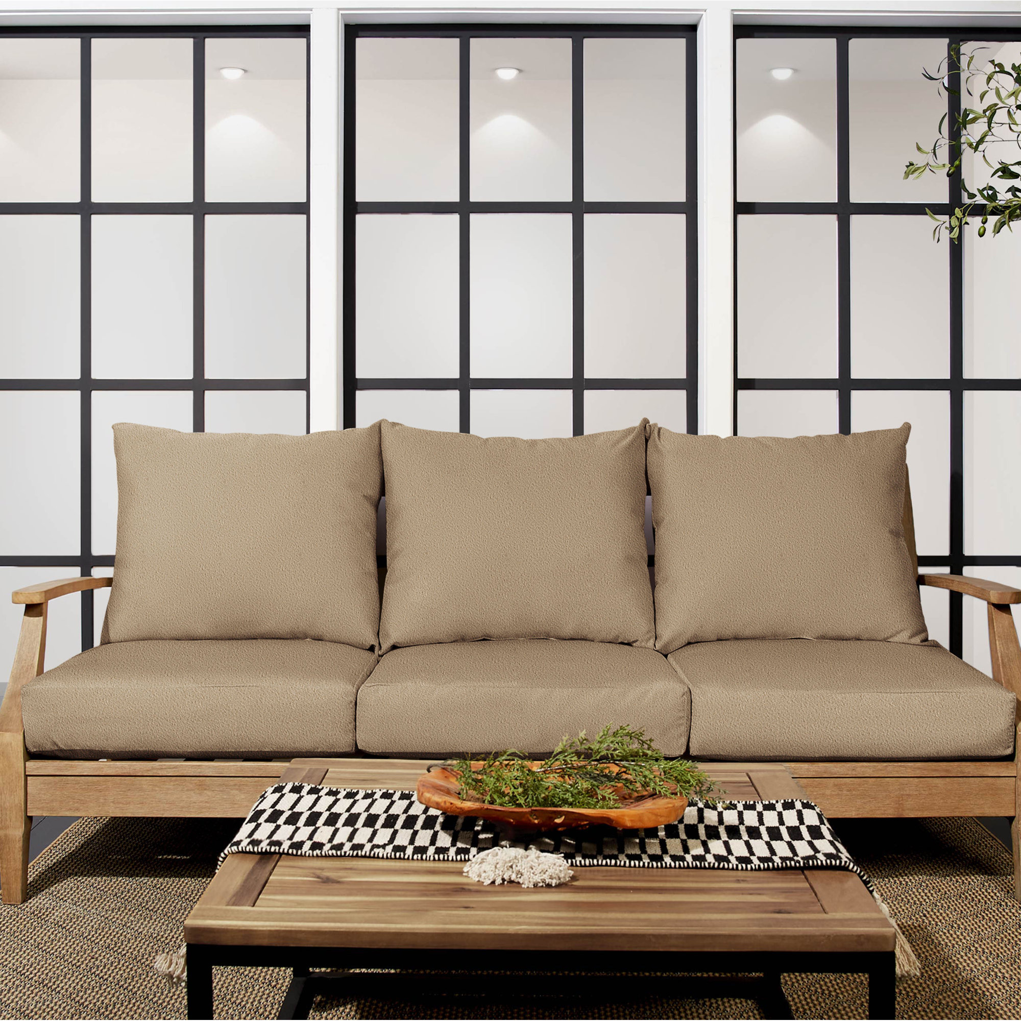 Ramblewood Indoor/Outdoor Seat/Back Cushion, Beige