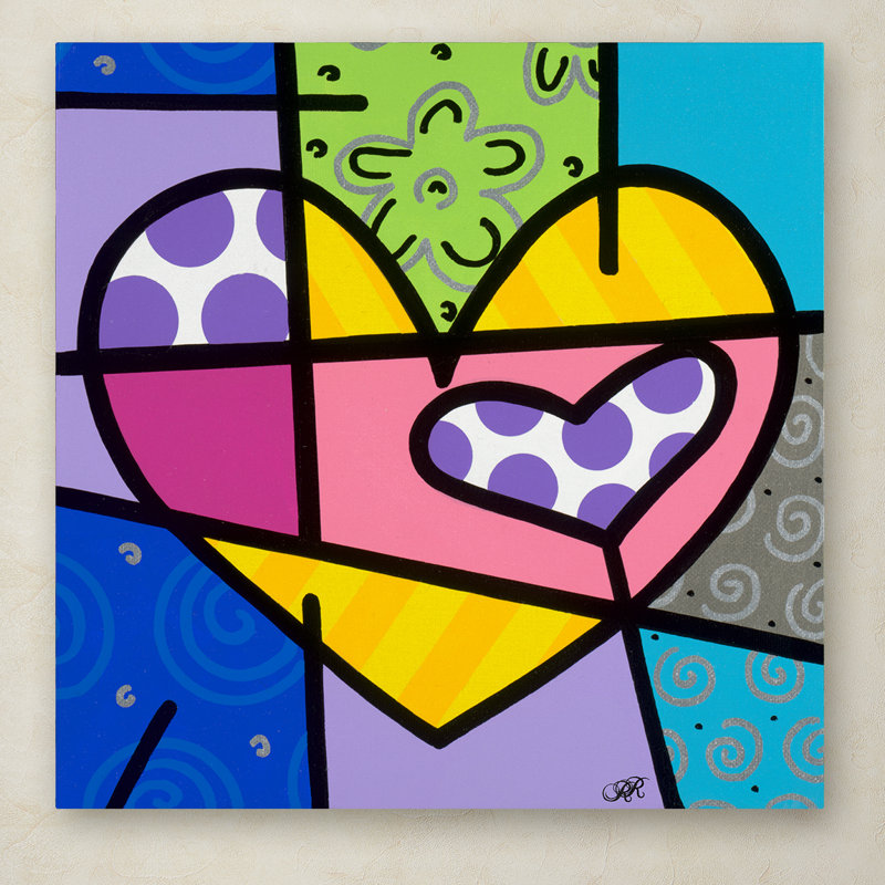 «Big Heart IV» par Divina, reproduction d'art sur toile tendue, H 18 po x l 18 po x P 2 po