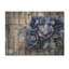 Pivoines bleues près de la clôture de la ferme - reproduction de bois de pivoines - sur bois de pin naturel-1714404754
