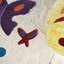 Mariposa Cowhide Area Rug in Ivory/Orange/Yellow/Blue-543517910