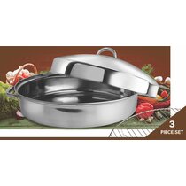 19 Inch 20 lb Capacity Enamel Oval Turkey Roaster Pan + Lid - Thanksgiving  Gift, Covered, Non-sticky, Chemical Free, Dishwasher Safe - (17.3 Inch  Inner) - Rôtissoire (Capacité de 9.09 kg) 