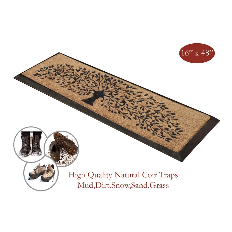 A1HC Natural Coir and Rubber Large Door Mat, Thick Durable