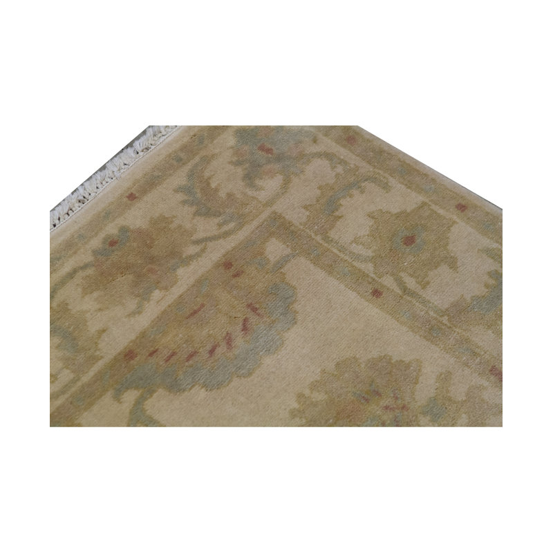 Tapis ivoire noué à la main de haute qualité