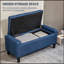 Banc de rangement pour le salon, plateau relevable avec bouton, repose-pieds polyvalent, lit et nombreuses options rembourrées pour une installation polyvalente-599940072