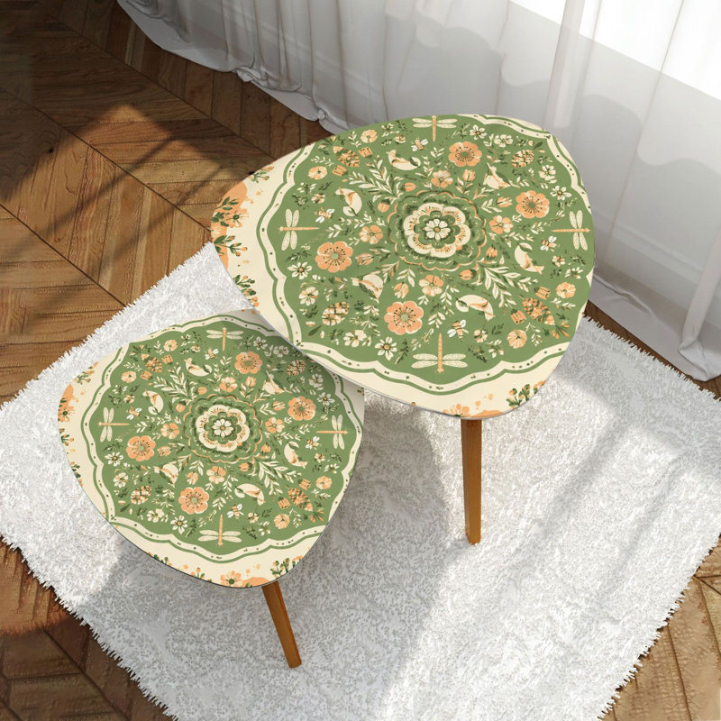 Ensemble de 2 tables basses gigognes Triangle
