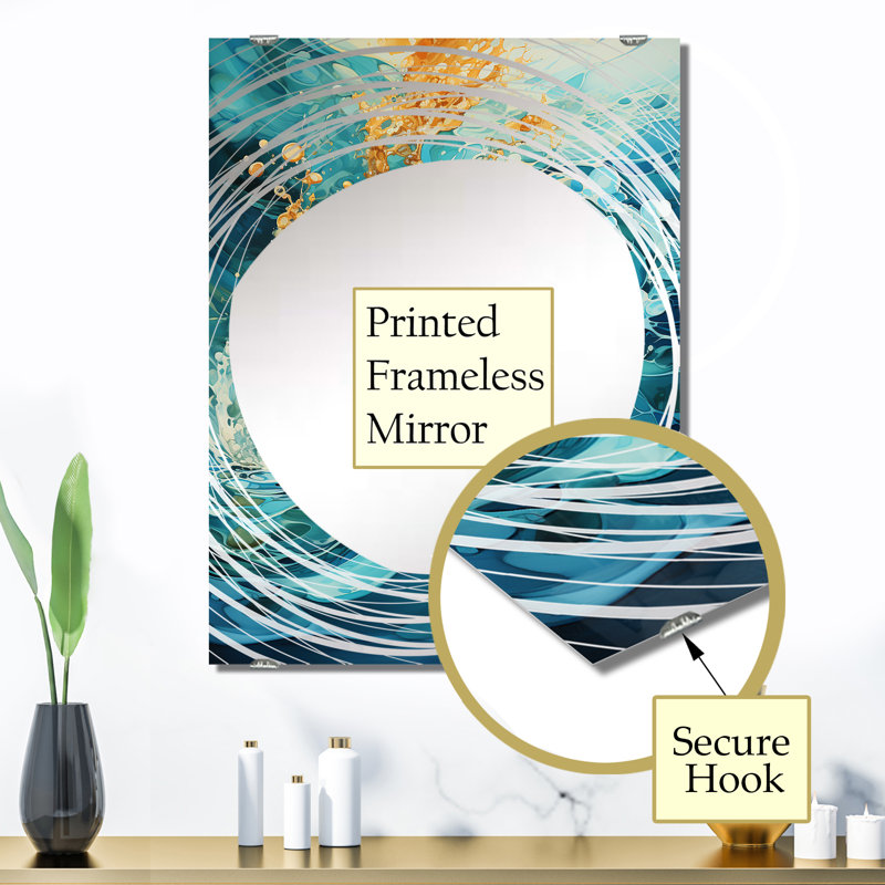 Miroir mural Dream Rush Flow III - Collages abstraits MIR131648, 32 po x 24 po