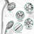 7 Dual Shower Head System With Stainless Steel Slide Bar, , 1.8 Gpm, Wall Mount, 59" Hose, Versatile Use Finish 7-setting And Contemporary Style