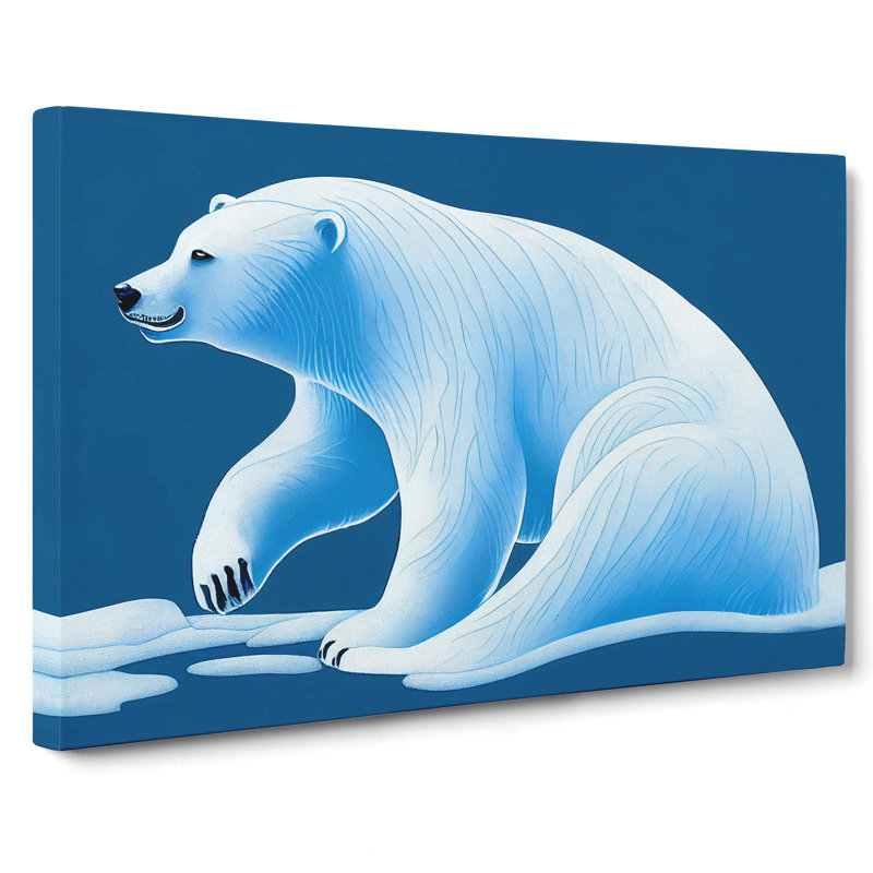 Fine Polar Bear - Wrapped Canvas, 40cm H x 60cm W x 3cm D