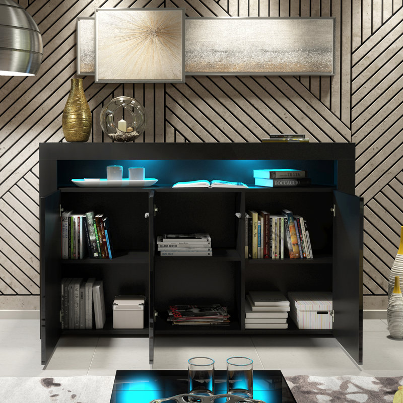 Argyro 393.7cm Sideboard, Black