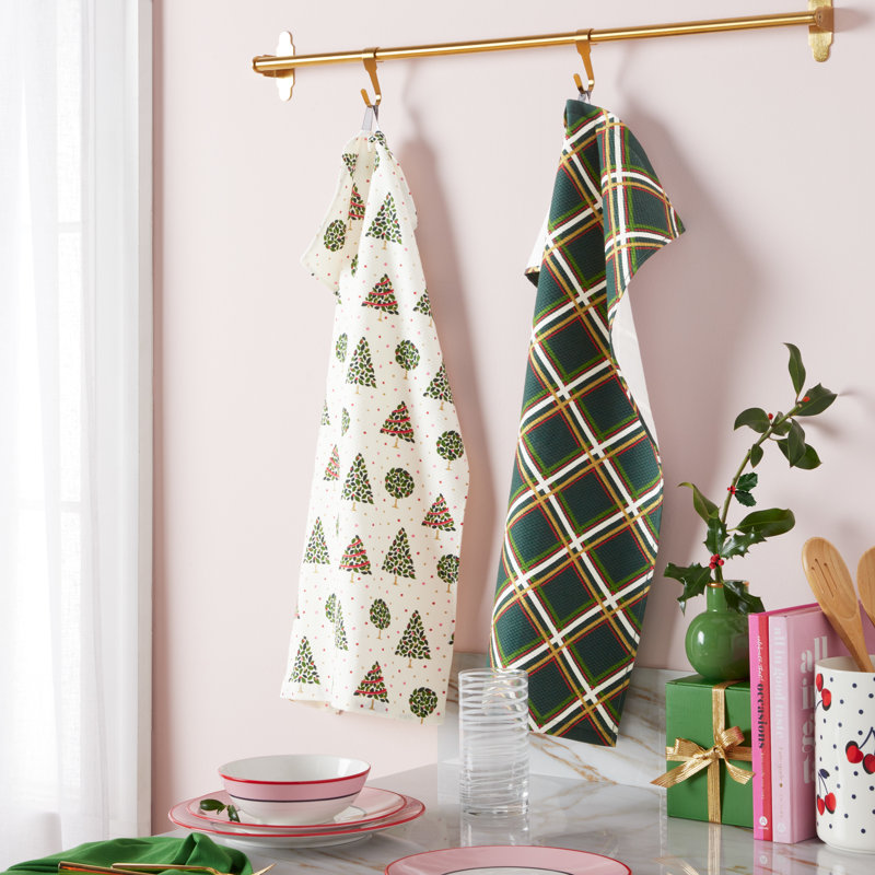 Loop And Dot Plaid Kitchen Towel Set