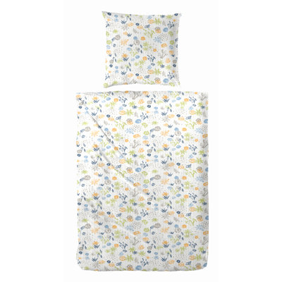 Cotton Floral Duvet Cover Set with Pillow Shams