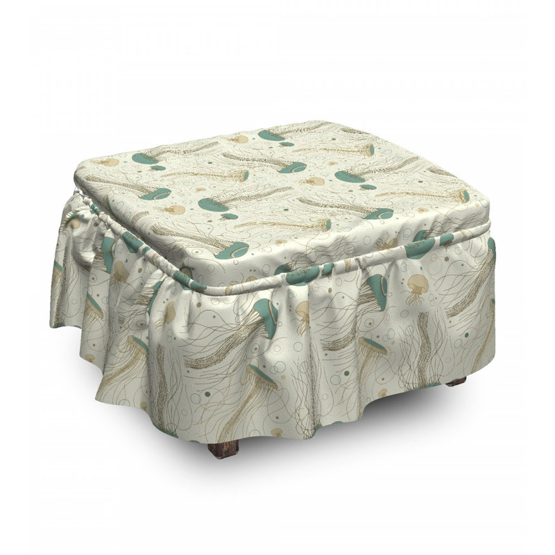 Housse pour repose-pieds à coussins carrés