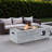 Mgo Propane Outdoor Rectangular Fire Pit With Side Cutout Handles, Steel Burner, Adjustable Flame Control, Lava Rocks And Rain Cover-392248779