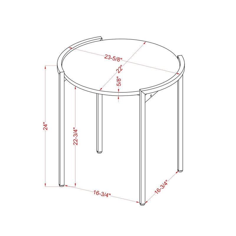 Ensemble de tables basses Ponce, 3 pièces: table basse, table de bout, table de ca