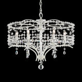 Bella Rose 6 Light 24.5in x 21.5in Chandelier in Antique Silver with Clear Heritage Handcut Crystals