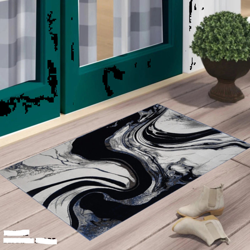 Abstract Area Rug, Rectangle 60 x 110 cm