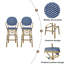 Ensemble de 2 tabourets de bar d'extérieur en osier et aluminium 29,5 po-654540760