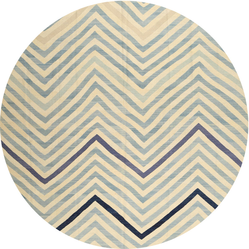 Surface beige contemporaine tapis, Rond 7 pi