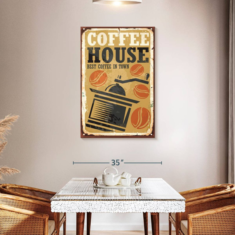 Affiche murale Kema Coffee House, H 45 po x l 30 po