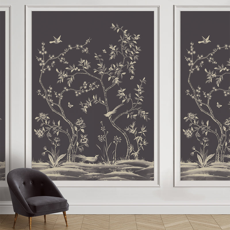 Mariolita 108" L x 78" W Peel and Stick Wall Mural, Midnight