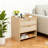 Rattan Nightstand With Charging Station, 2 Drawers Bedside Table With Open Storage Shelf, Modern End Side Table With Usb Ports & Ac Outlets, Night Stand For Bedroom, Living Room, Natural