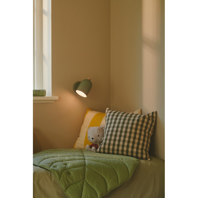 Steel Flush Mounted Sconce, Dusty Green