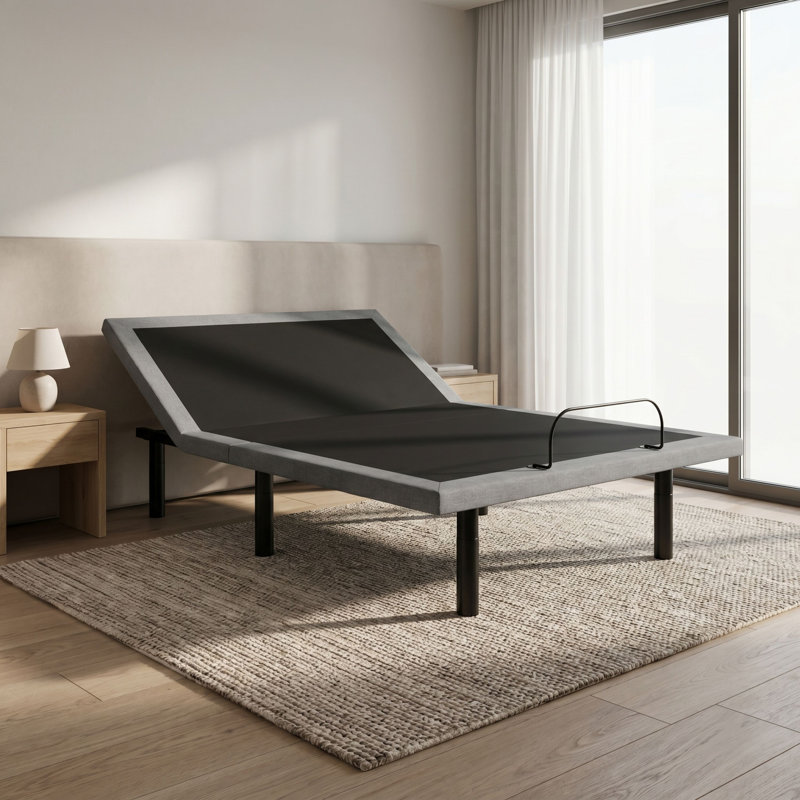 Sommier réglable Clute Twin avec télécommande sans fil et releveur de tête et de pieds, Simple