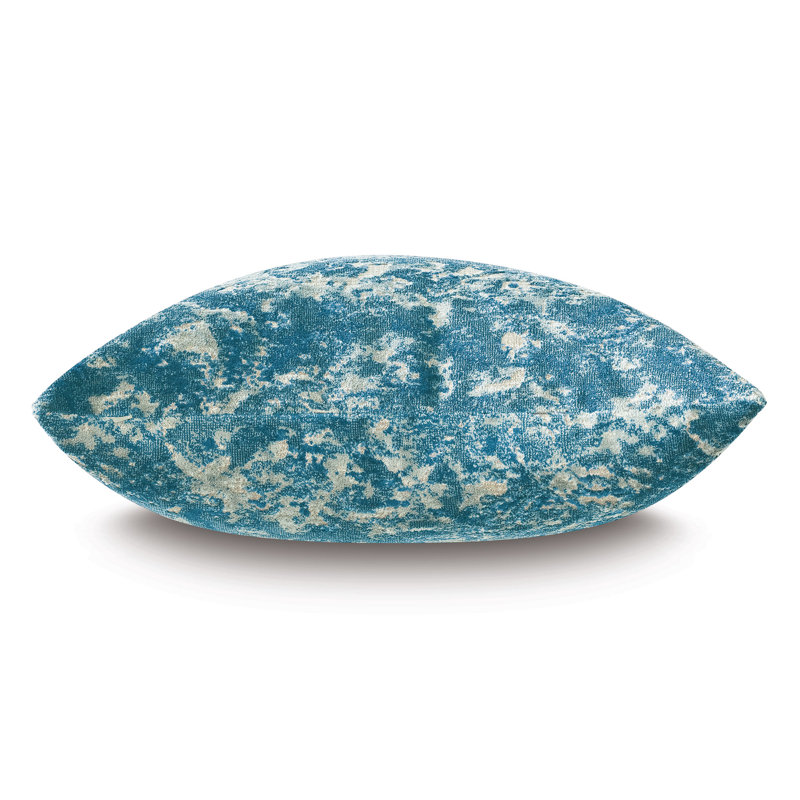 Abstract Reversible Throw Pillow, Blue