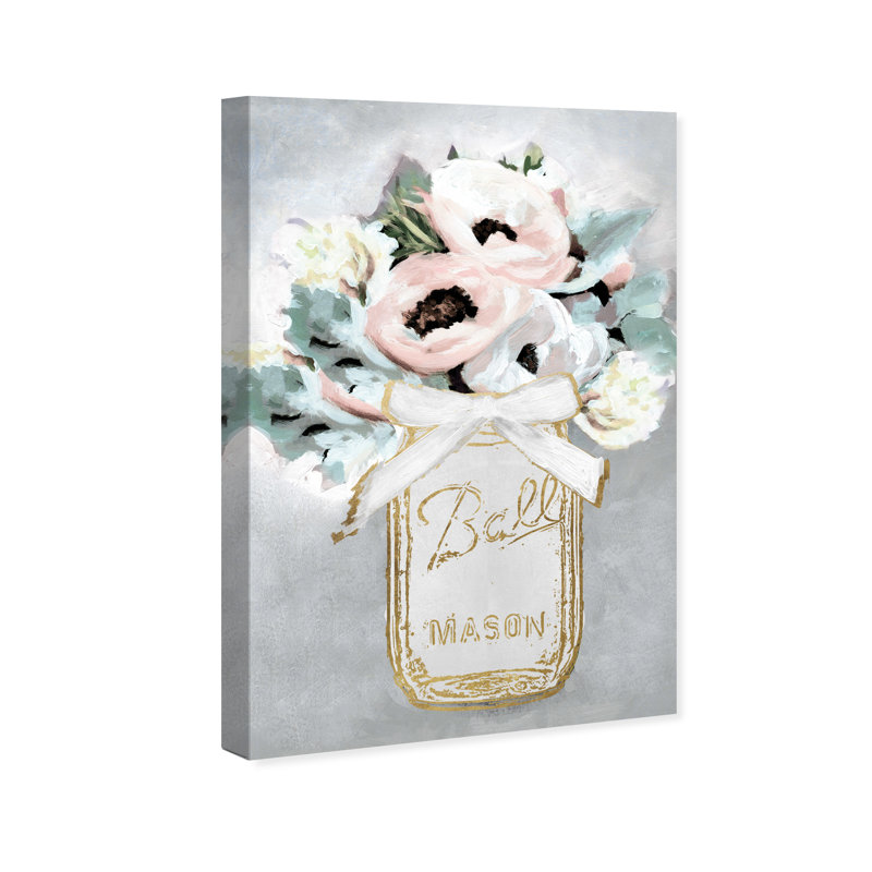 « mason jar mora », impression encadrée, H 24 po x l 16 po x P 0,75 po, Toile tendue