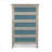 Ocean Isles - 5 Drawer Woven Chest - Ocean Blue and Aged Ivory Finish