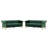 2PC-SOFA Emerald Green Velvet 2 Piece Sofa Set