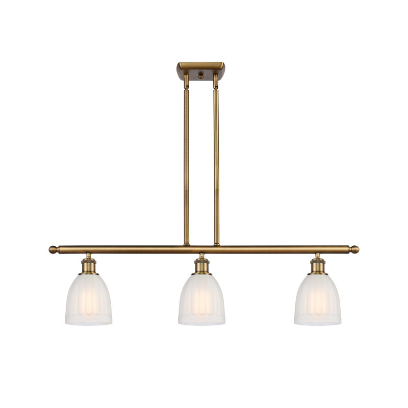Dunder 3 - Light Kitchen Island Pendant, No Bulb Included, Brushed Brass