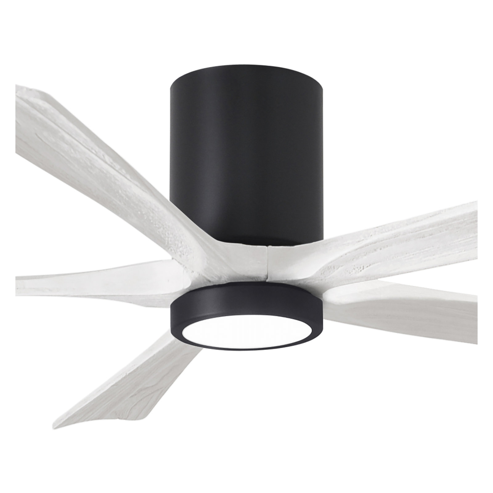 Irene 5 - Blade LED Ceiling Fan with Light Kit Included, Matte Black, Matte White, 60"
