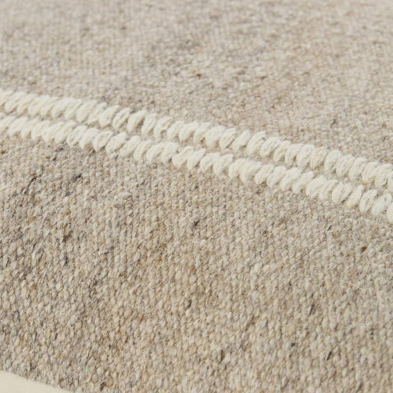 Coussin décoratif Jundah, Carré 18 po, Polyester, Beige