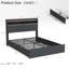 Structure de lit moderne tapissier avec lumière DEL et station de charge-116819808