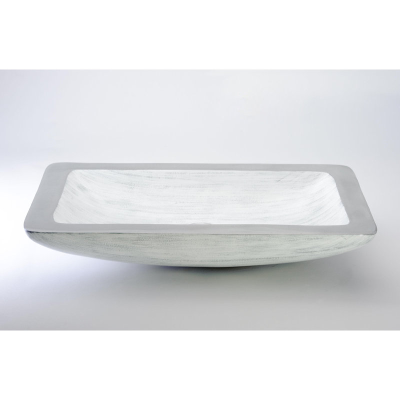 Vogue 25.6'' L Bathroom Sink, White Silver