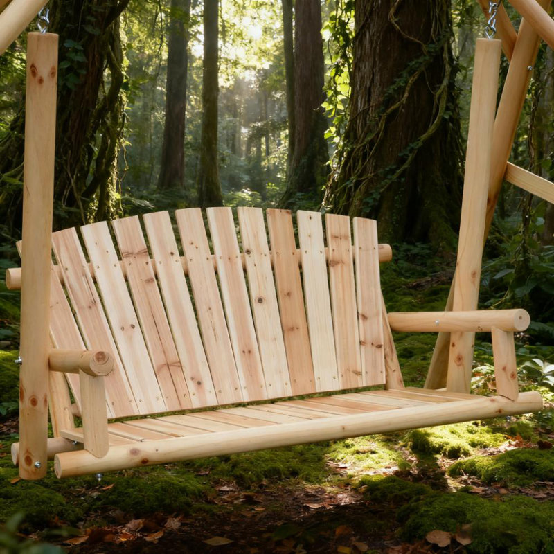 Balancelle d'extérieur en bois massif 2 places Carol
