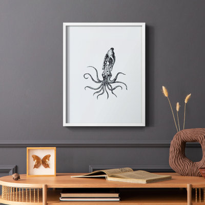 Marine Life II, reproduction encadrée - bois massif
