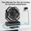 16000mAh Rechargeable Camping Misting Fan, 250ml Water Tank,4 Speed, Remote Control, Timer, 4 LED Brightness-113961412