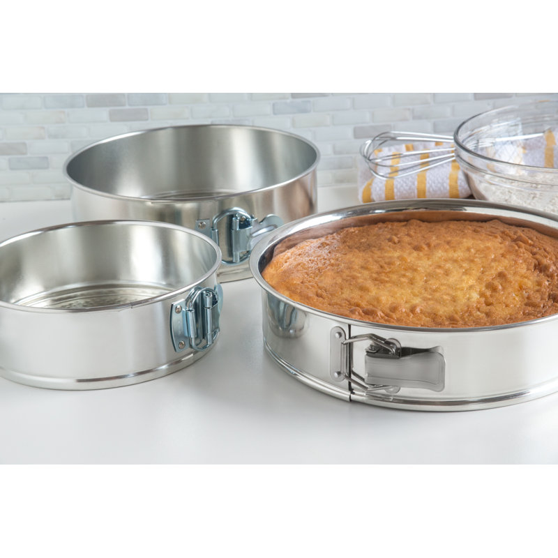 Fox Run Brands 3 Piece Steel Non-Stick Round Springform Pan Set
